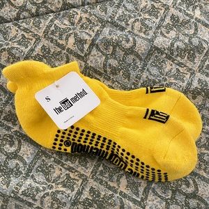 NWT Bar Method barre sock size S small bright yellow